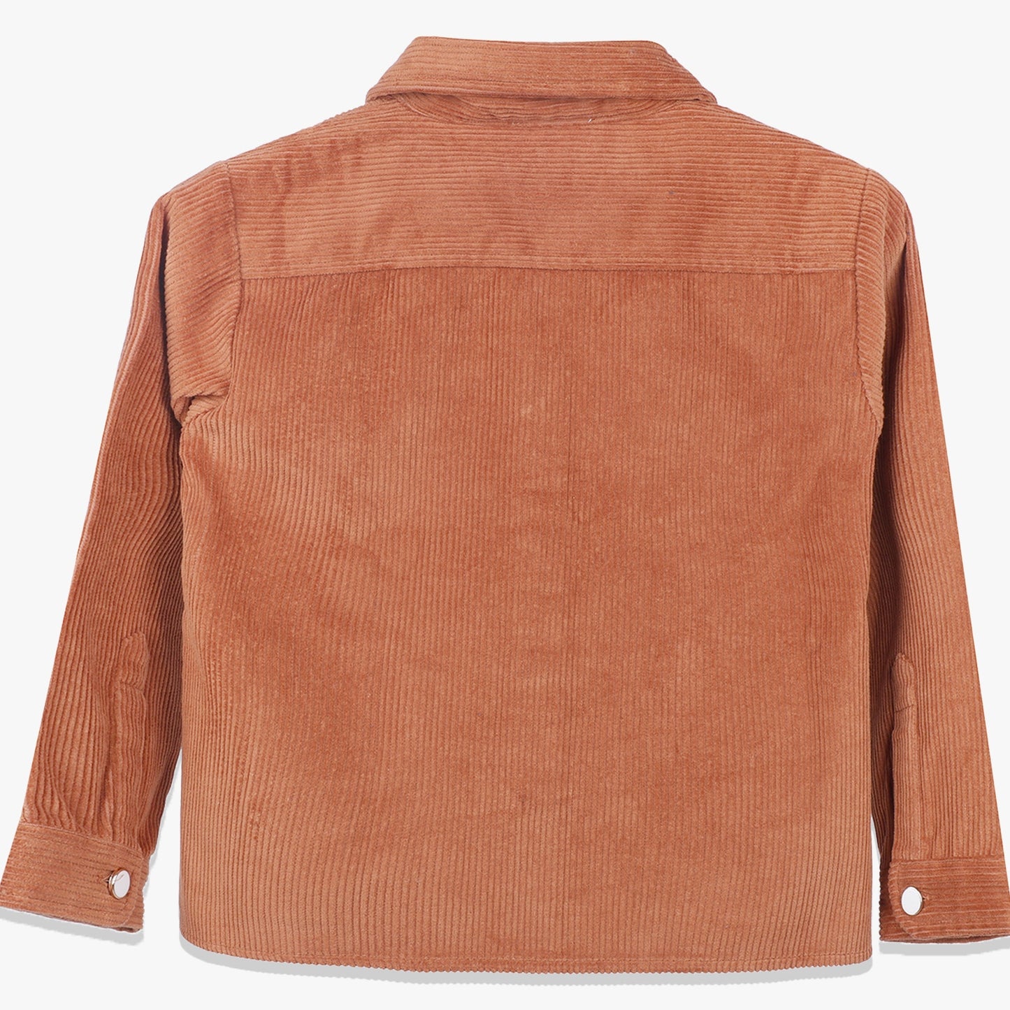 Girls Rust Corduroy Jacket with Heart Pocket Detail