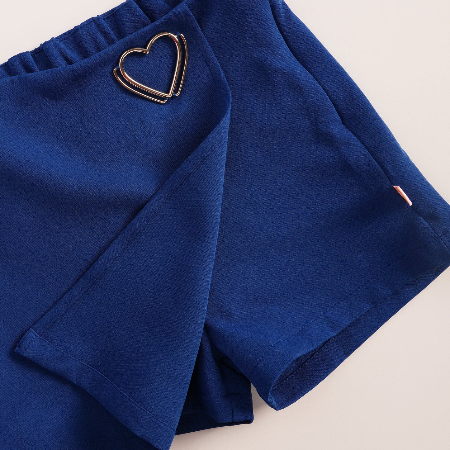 Kids Girls Skort in Navy Blue with Wrap Style and Soft Stretch Comfort for Casual Kids Wear