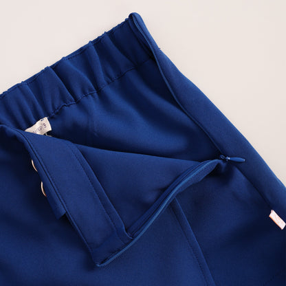 Kids Girls Skort in Navy Blue with Wrap Style and Soft Stretch Comfort for Casual Kids Wear